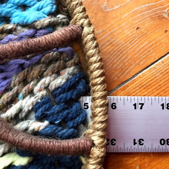 Vintage 70's Textile Fiber Art Wall Hanging Tree o - Picture 3 of 4